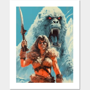 Ice Warrior Queen Vs The Yeti Beast Posters and Art